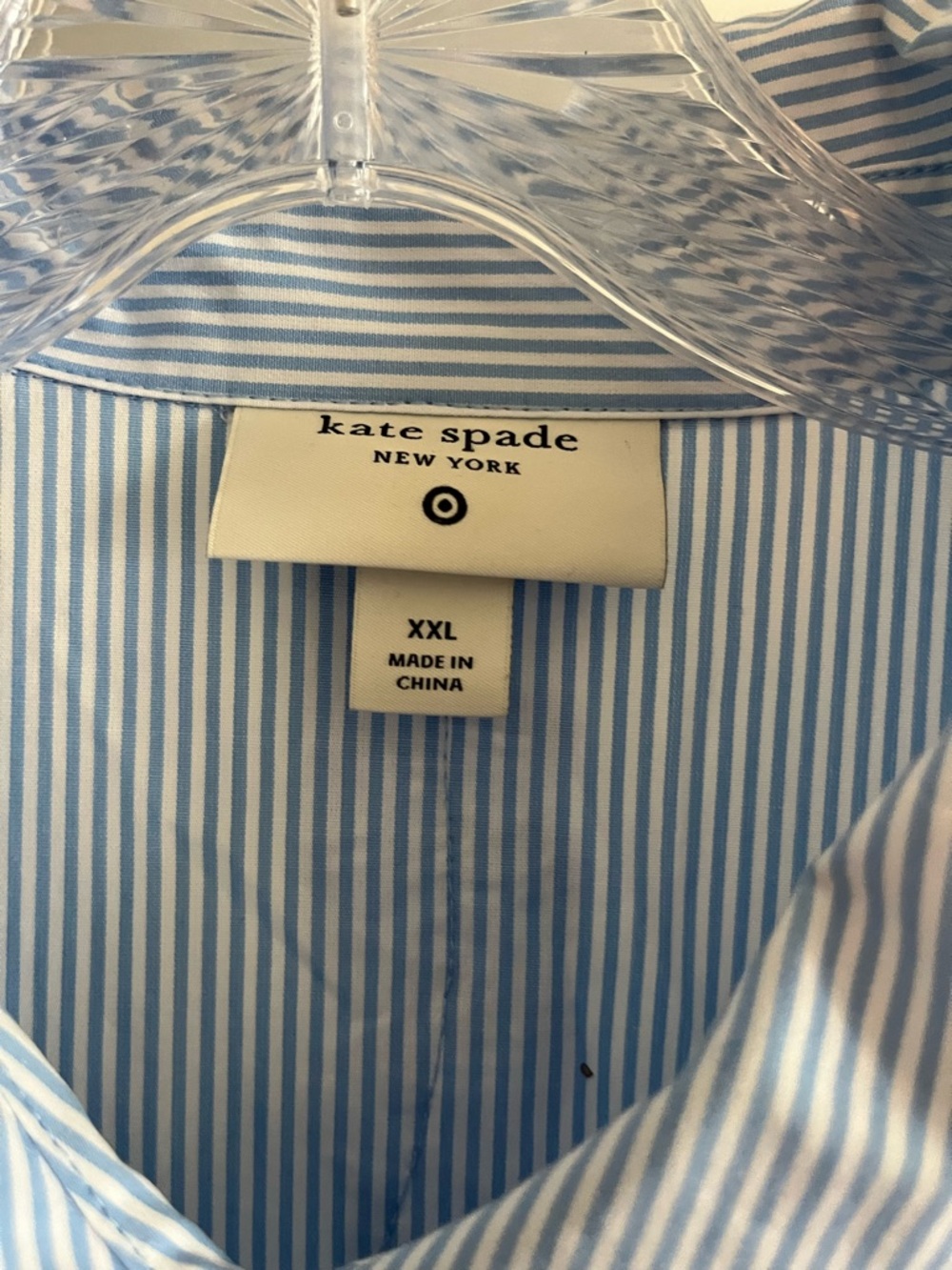 kate spade for target Light Blue Ruffle-Trim Midi Shirt Dress - Picture 3 of 4